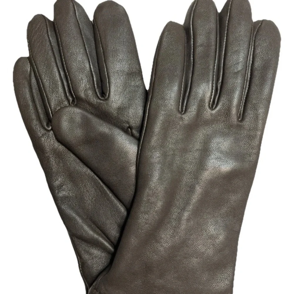 Vintage Chocolate Brown Leather Gloves Thinsulate Lined Women's Fall Winter M